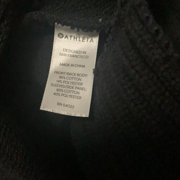 ATHLETA BLACK CREW NECK HEAVY‎ SWEATER SIZE S - Picture 7 of 10